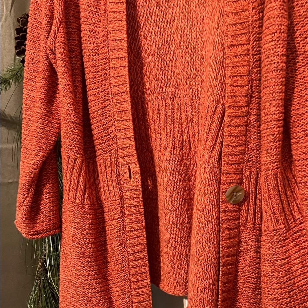 Eddie Bauer Vibrant Orange Women's Cardigan - Picture 6 of 8